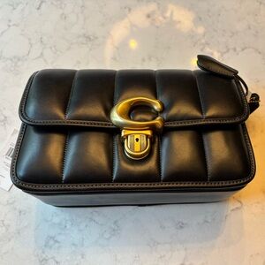 NWT Coach Studio Black Leather Quilted Bag w/ Gold Hardware SOLD OUT